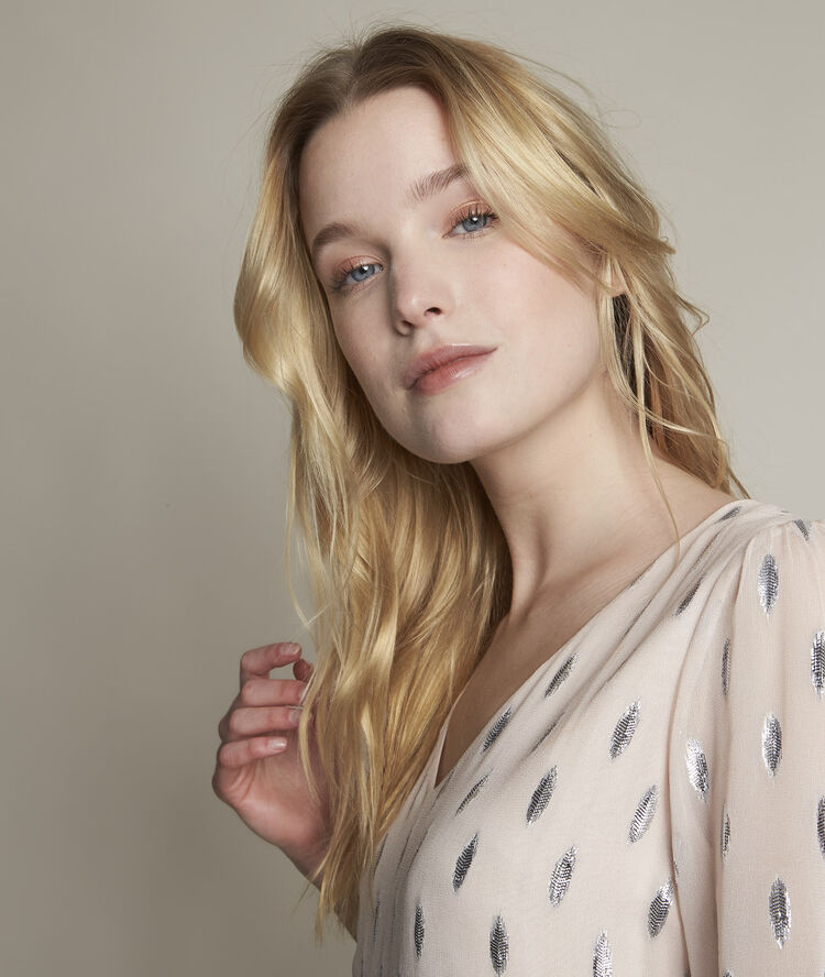 Robe poudre lurex oc&eacute;ane nude.