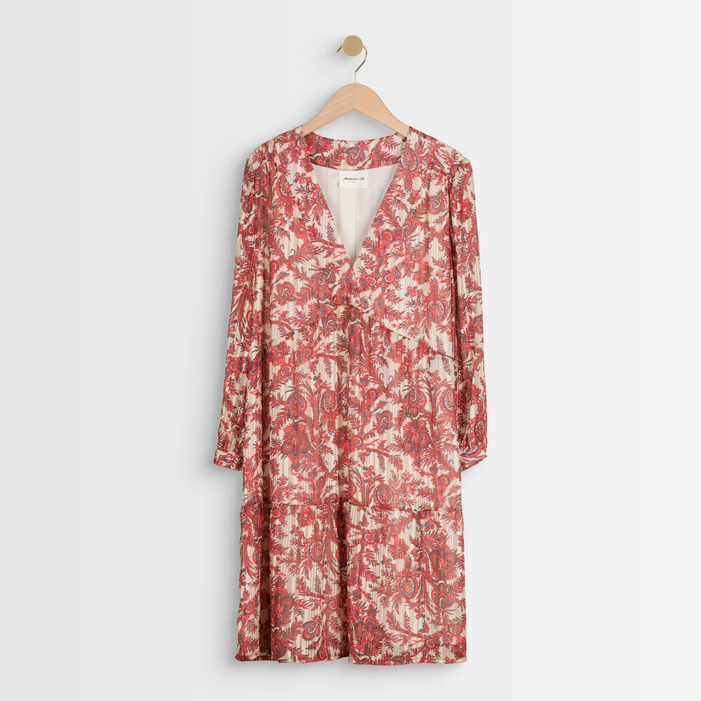 Robe rouge imprimé bohème lou rouge.