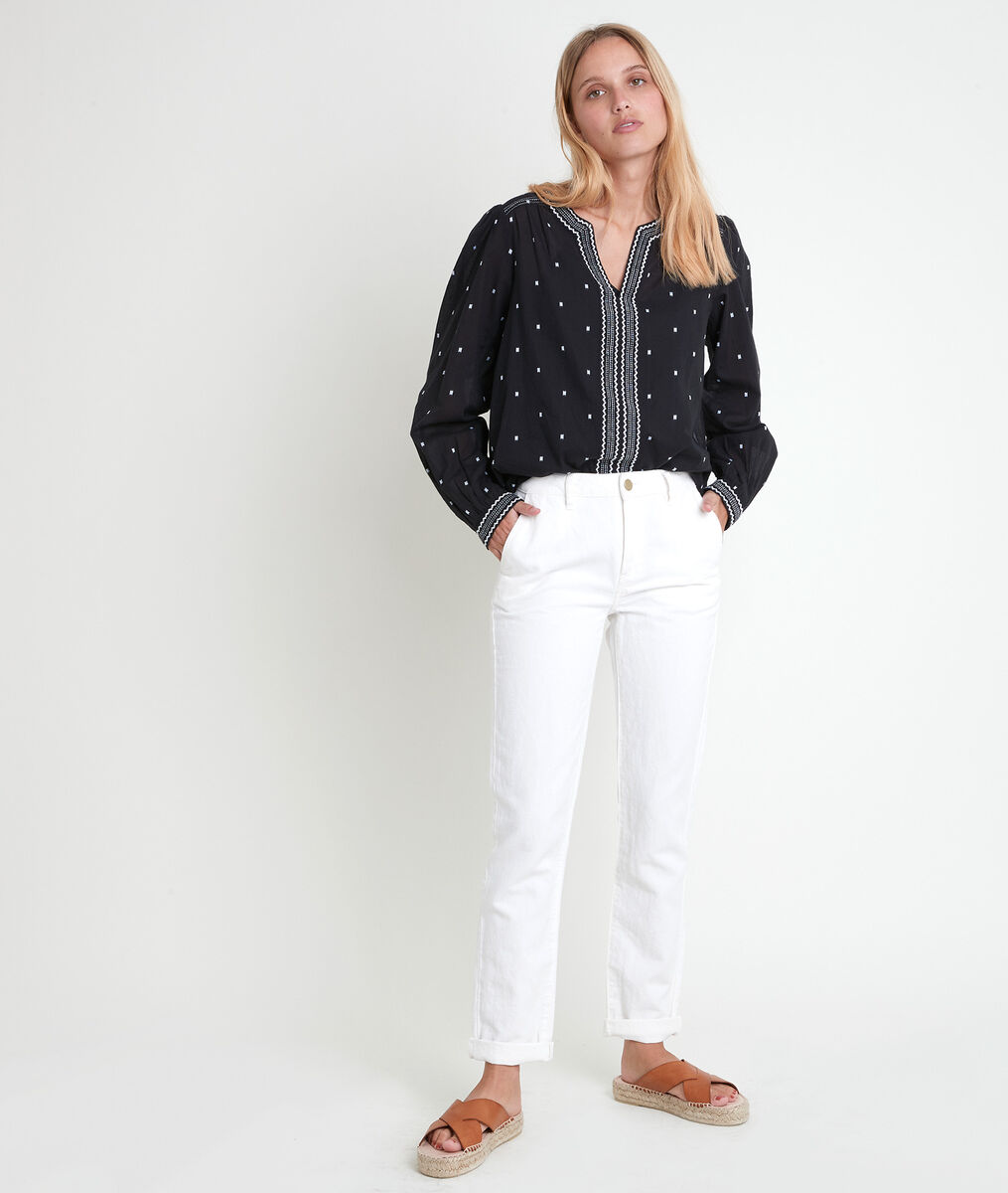 Blouse brodée noire Talissa | 1-2-3 Blouse brodée noire Talissa PhotoZ | 1-2-3