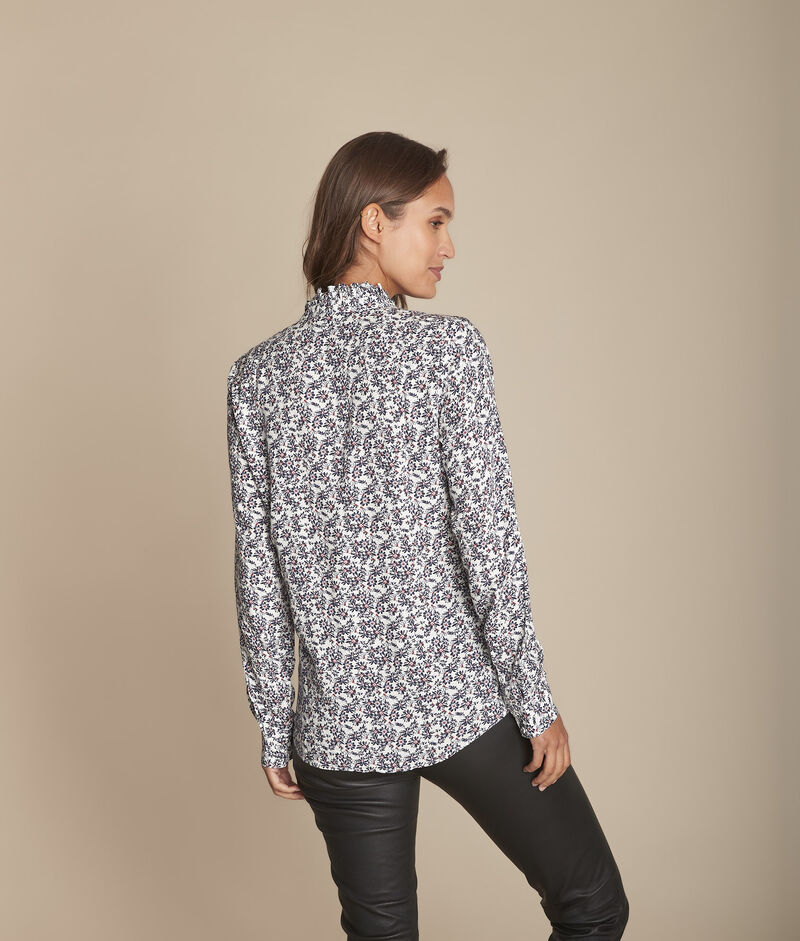 Blouse imprimé fleuri manthia ecru.