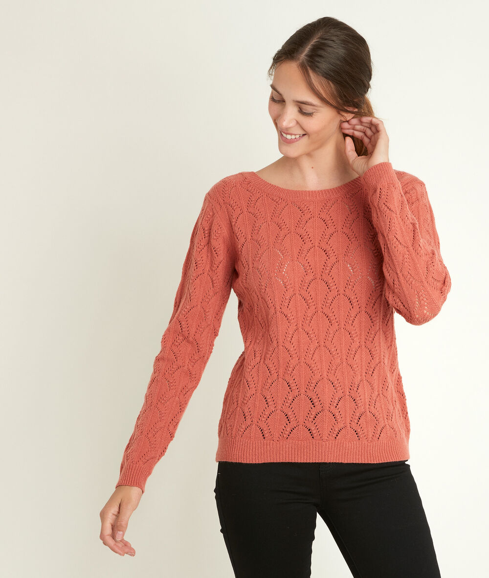 Pull ajouré goyave russel goyave.