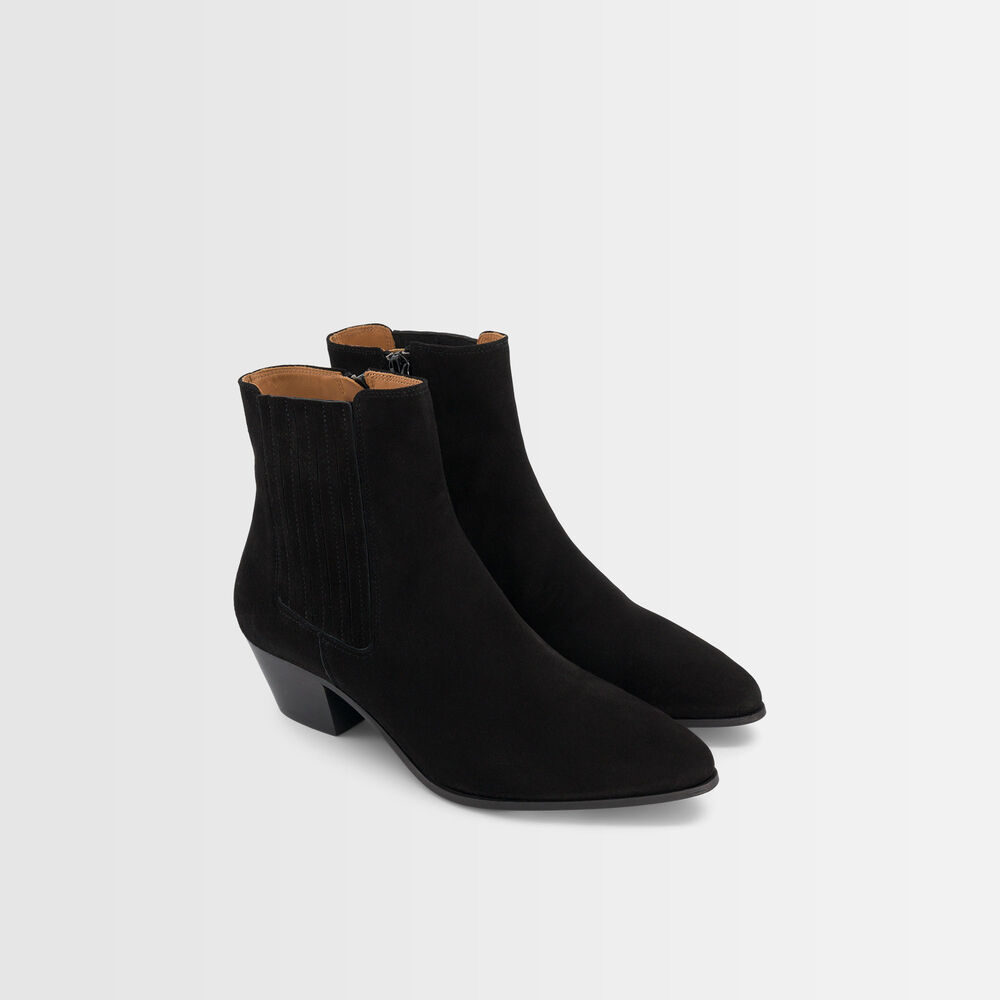 Bottines noires à talons gaby noir.