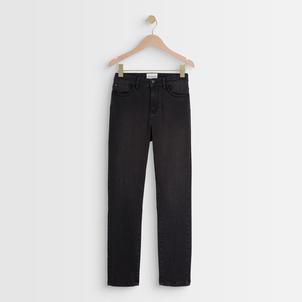 L'iconique slim jean tressé paco noir.