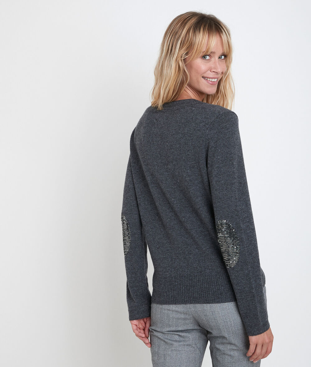 Gilet en laine et cachemire rita anthracite.