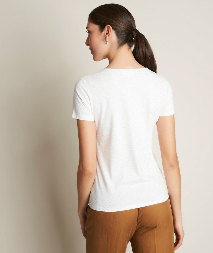 Tee-shirt à pois écru ruby ecru.