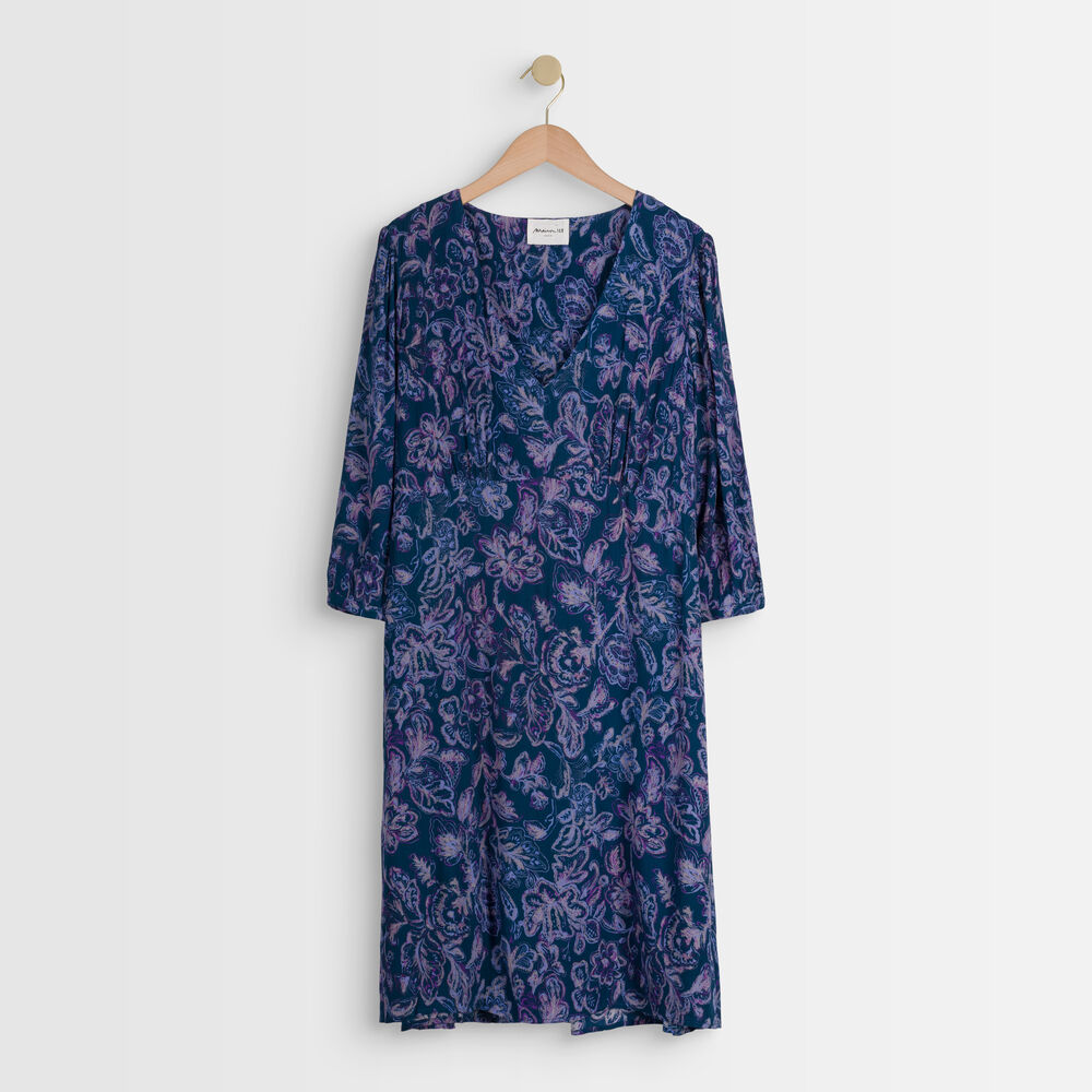 Robe bleue imprimée claude bleu.
