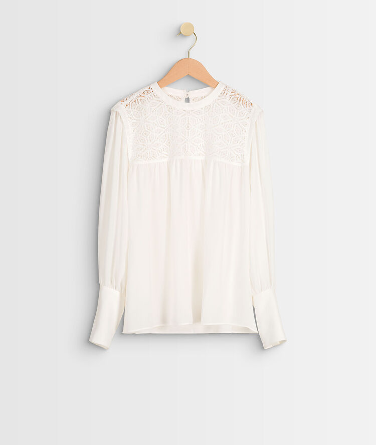Blouse en dentelle jyo ecru.