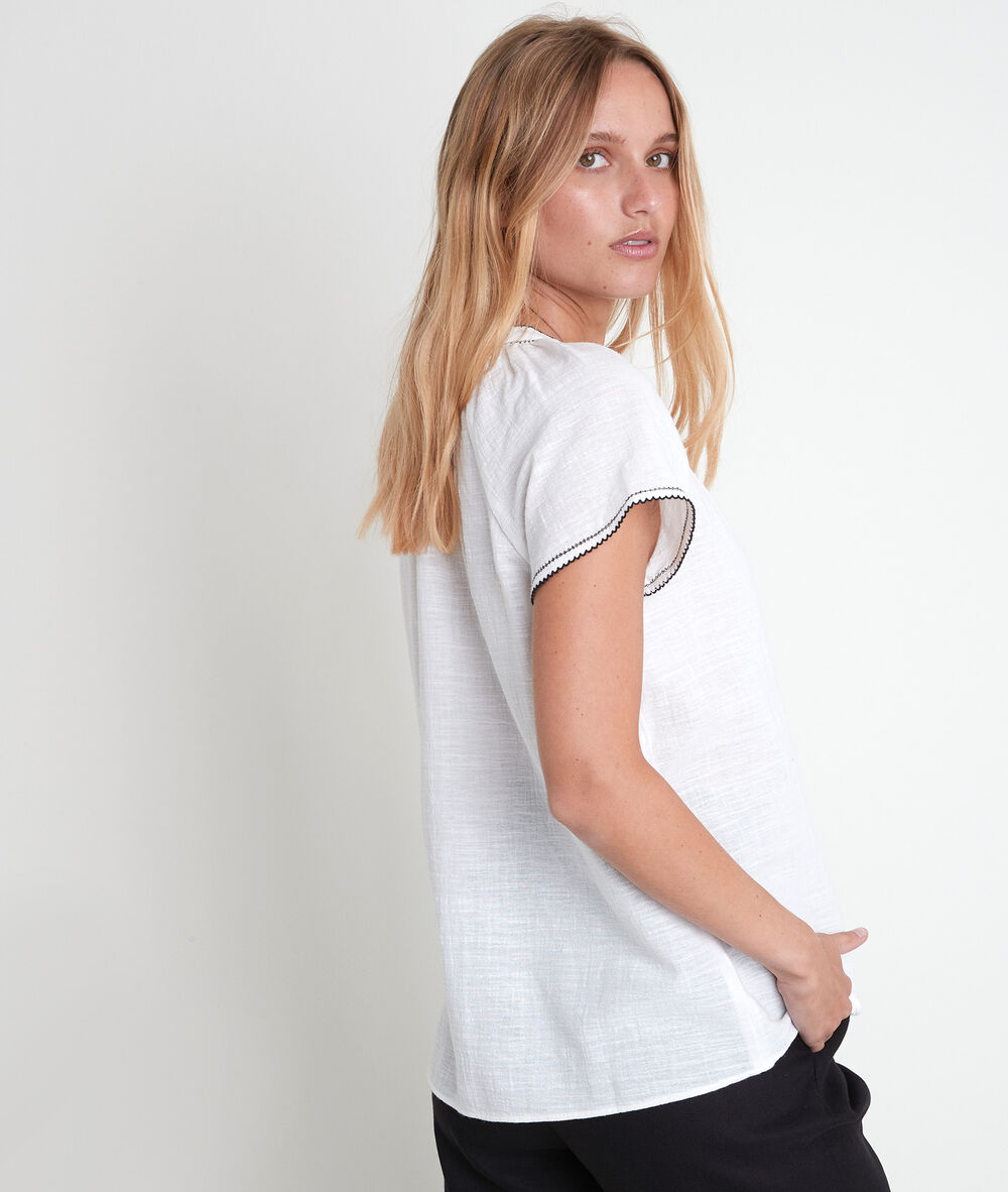 Blouse écrue en coton taline ecru.