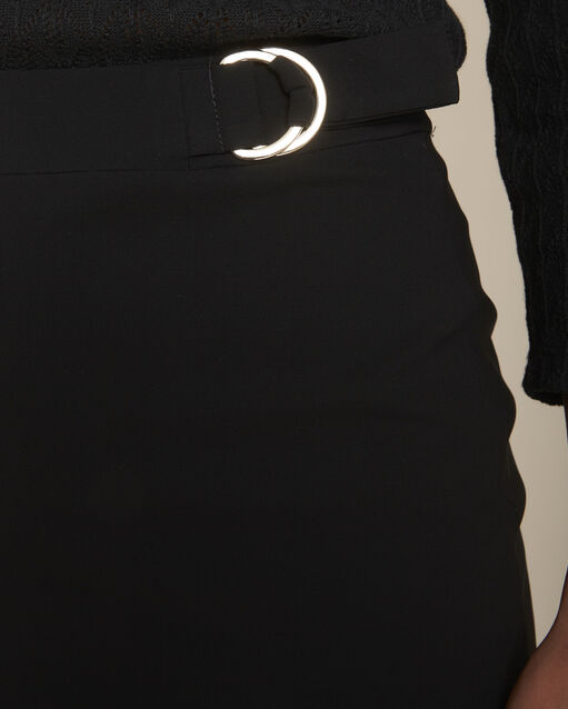 Jupe en microfibre droite karla noir.