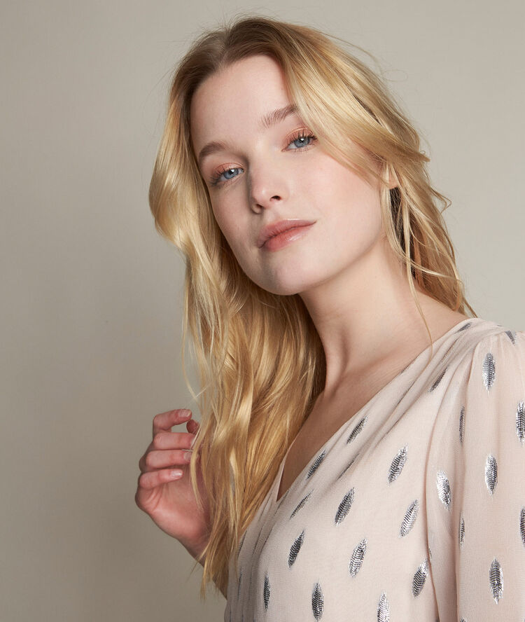 Robe poudre lurex océane nude.