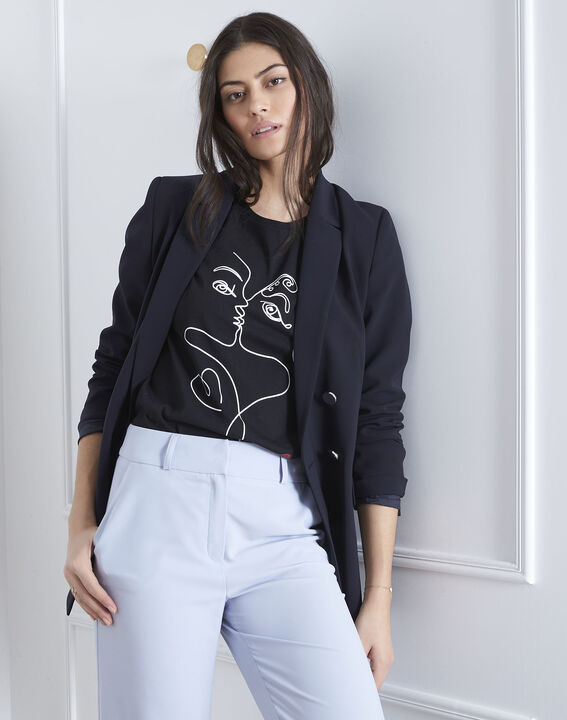 Tee-shirt noir imprimé Parole | 1-2-3 Tee-shirt noir imprimé Parole PhotoZ | 1-2-3