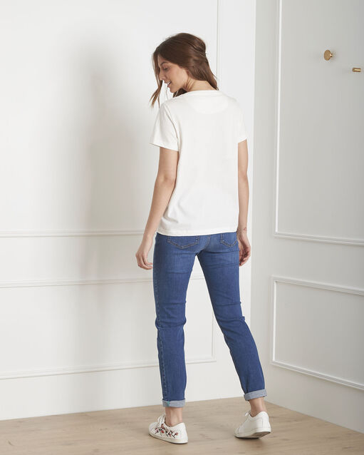 Tee-shirt écru coton biologique pextra ecru.