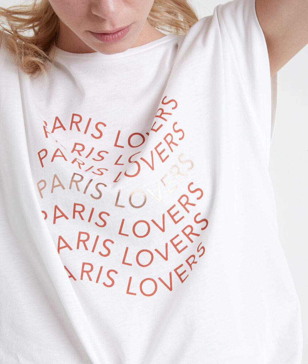 Tee-shirt sérigraphié isabelle ecru.