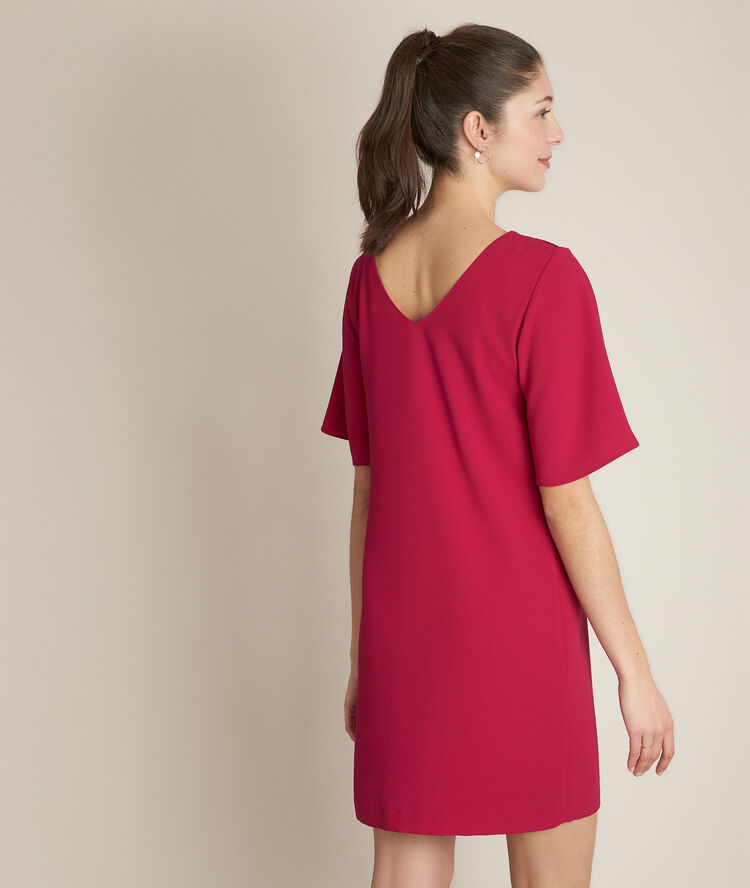 Robe vermillon droite celia geranium.
