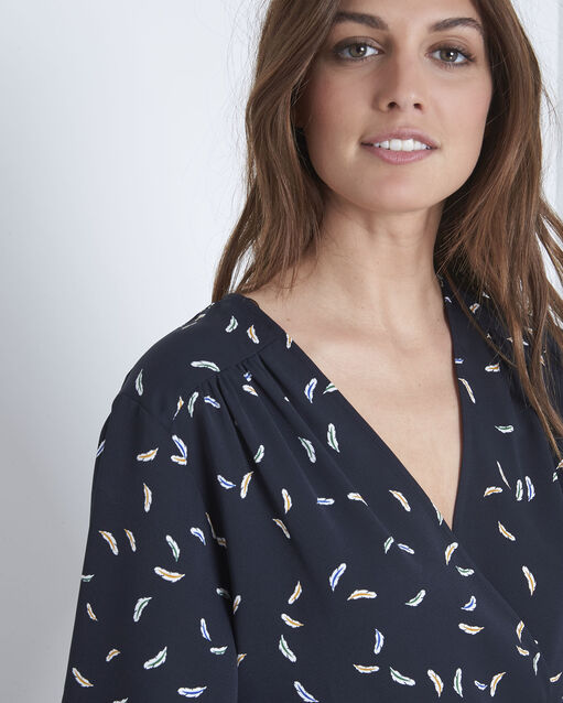 Robe marine longue imprimée lune marine.
