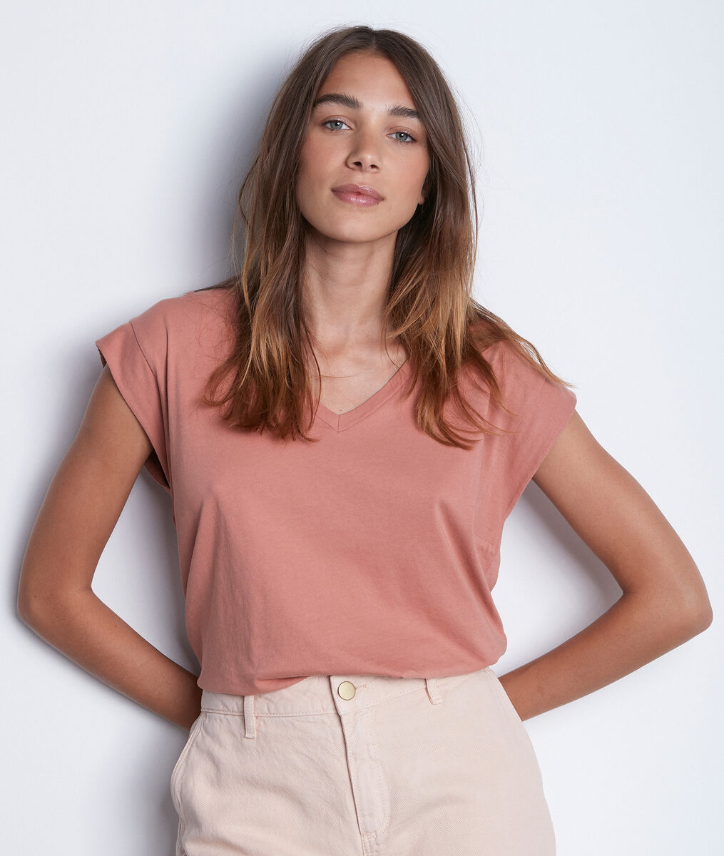 Tee-shirt en coton biologique rose Ideal | 1-2-3 Tee-shirt en coton biologique rose Ideal PhotoZ | 1-2-3