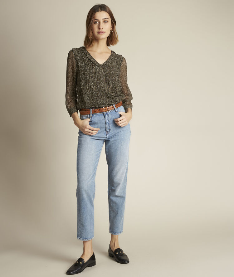 Blouse imprimée eli noir.