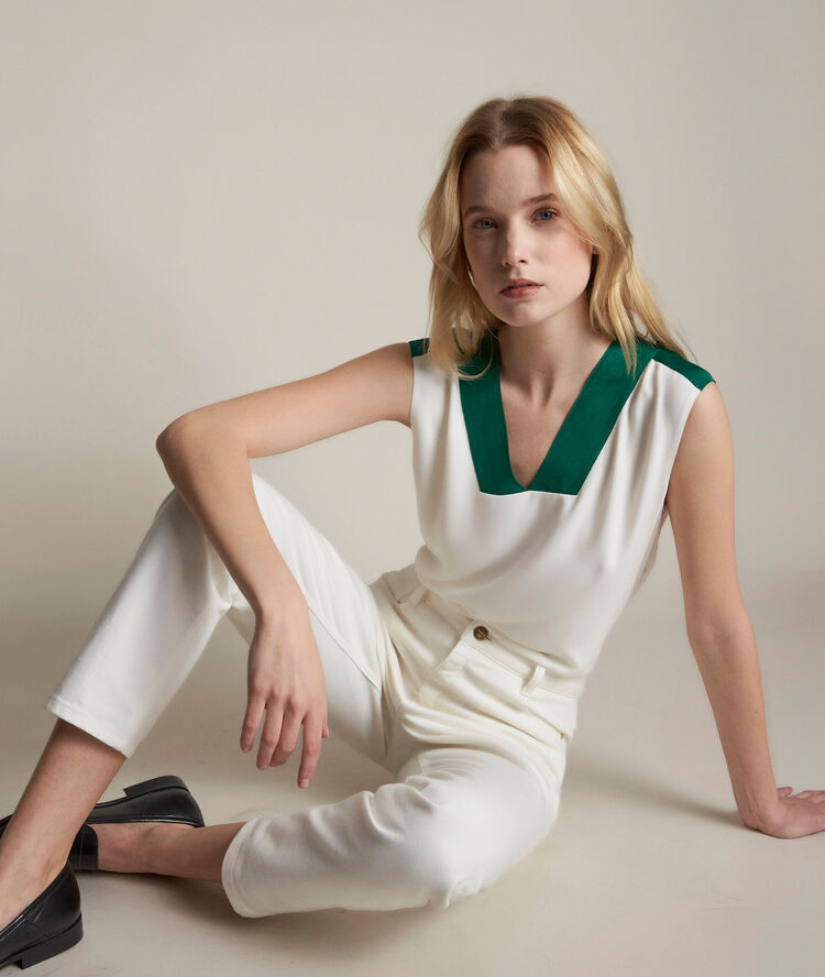 Wei&szlig;es top aus bimaterial elisa salbei.