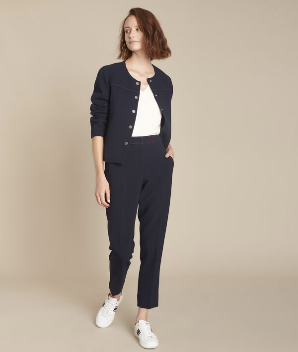 Pantalon marine compacte Ermel | 1-2-3 Pantalon marine compacte Ermel PhotoZ | 1-2-3