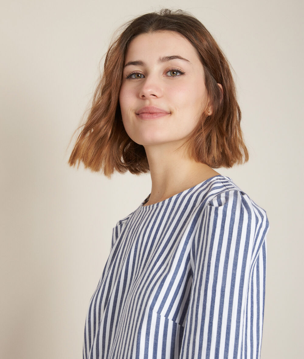 Blouse rayée enora blanc.