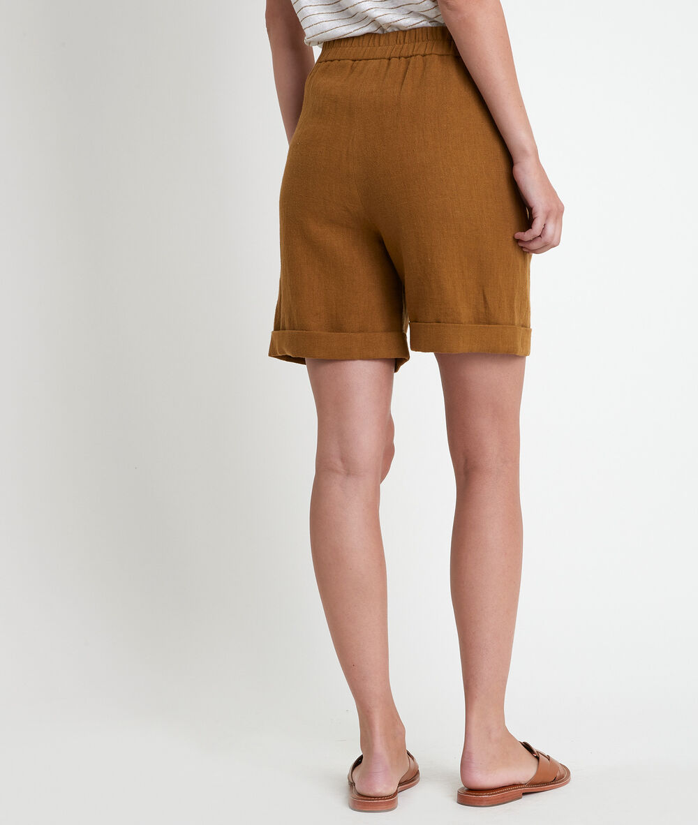Short en lin bronze iago bronze.