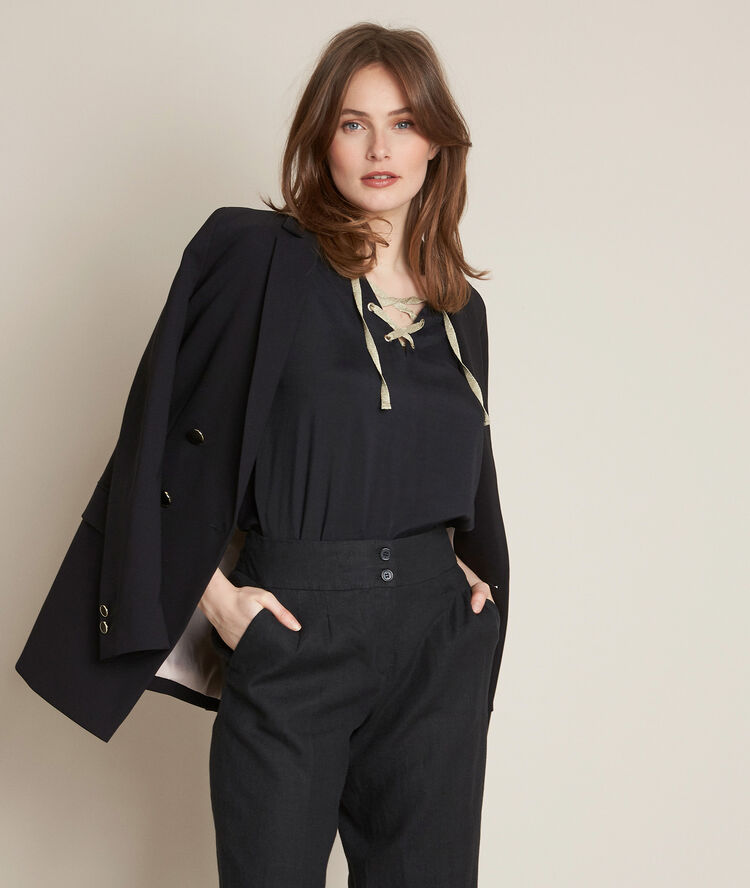 Zwart t-shirt reeme zwart.