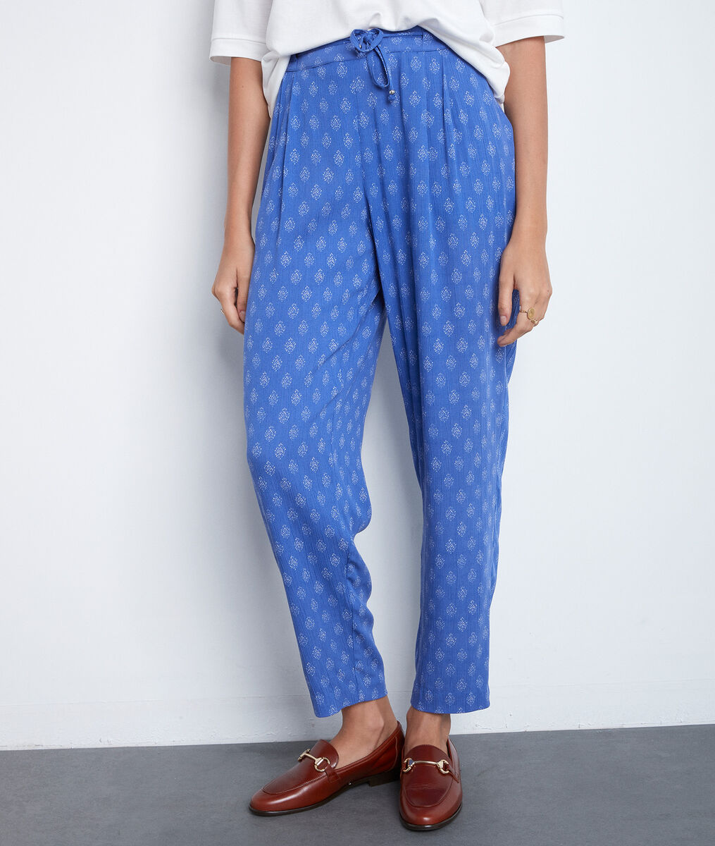 Pantalon fluide imprimé myosotis Flynn | 1-2-3 Pantalon fluide imprimé myosotis Flynn PhotoZ | 1-2-3