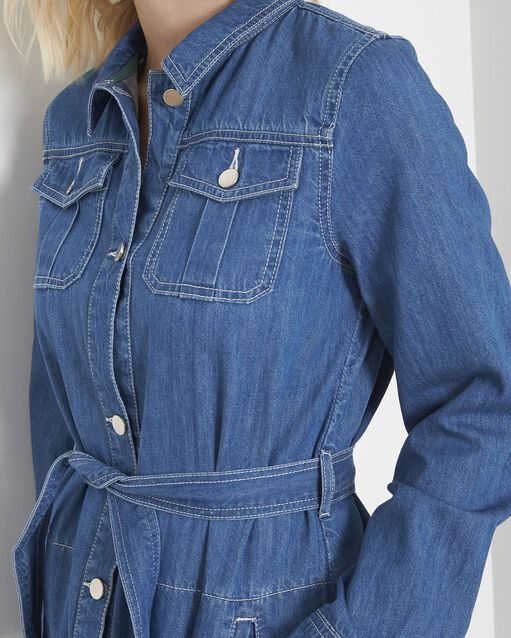 Veste en jean coton biologique dany indigo fonce.