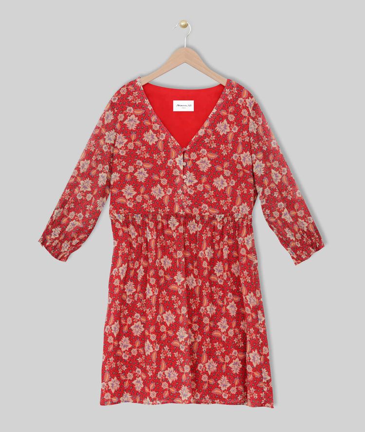 Robe imprimée clorane lagon.