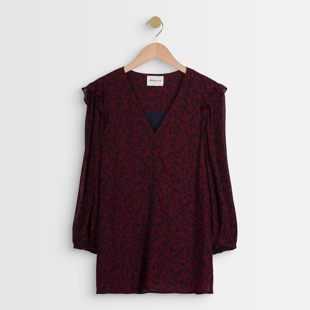 Blouse imprimée tanger rose.