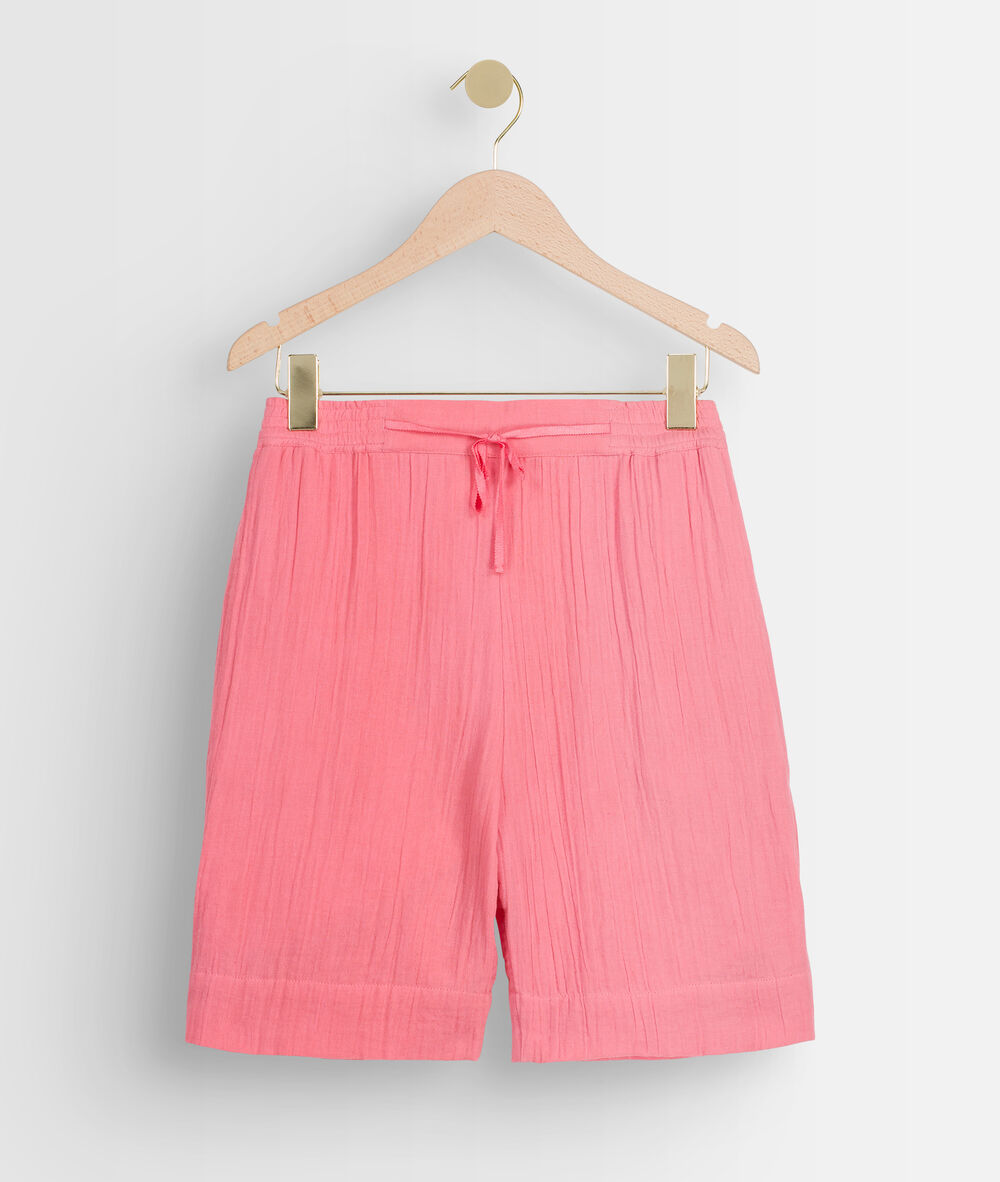 Short en coton biologique rose florice blush.