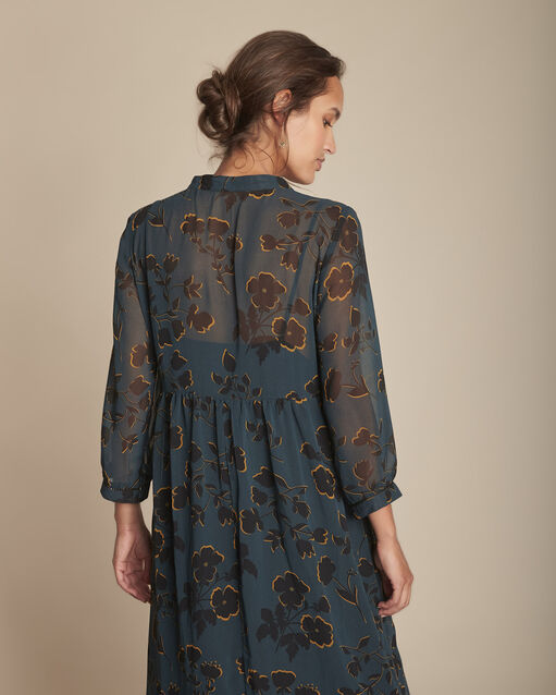 Robe longue imprimée ivanie cypres.