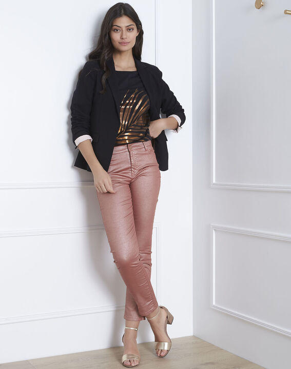 Slim Jeans in glänzendem Rosé Capucine | 1-2-3 Slim Jeans in glänzendem Rosé Capucine PhotoZ | 1-2-3