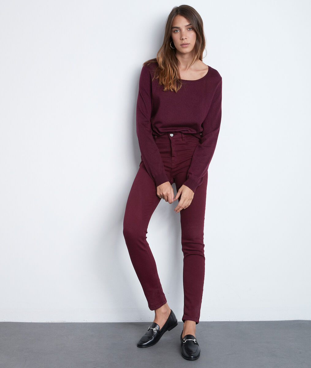 L'iconique slim Suzy en coton bio bordeaux | 1-2-3 L'iconique slim Suzy en coton bio bordeaux PhotoZ | 1-2-3