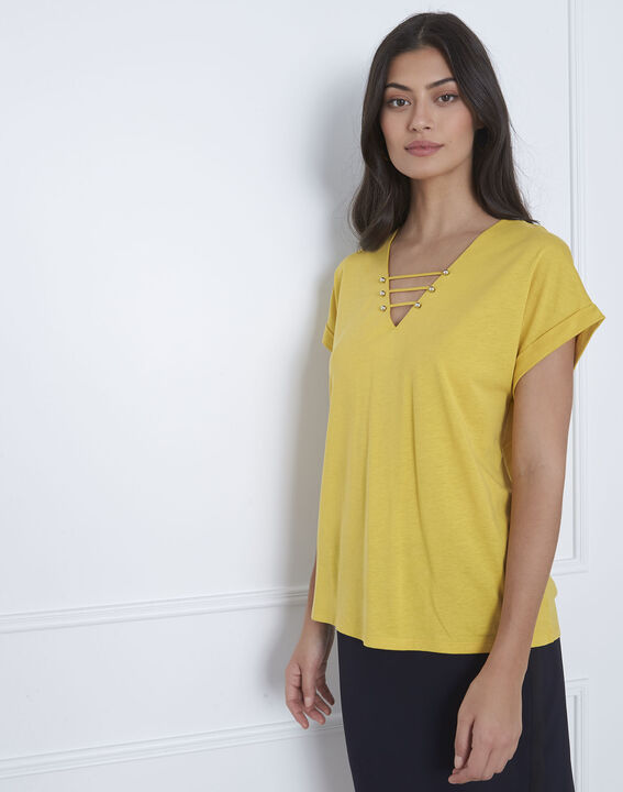 Tee-shirt anis laçage Papeete | 1-2-3 Tee-shirt anis laçage Papeete PhotoZ | 1-2-3