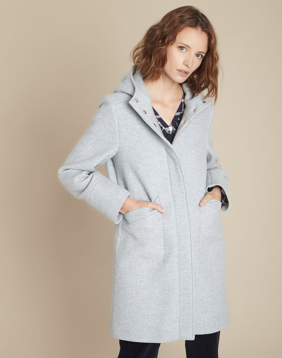 Manteau à capuche bleu azur Terrence | 1-2-3 Manteau à capuche bleu azur Terrence PhotoZ | 1-2-3