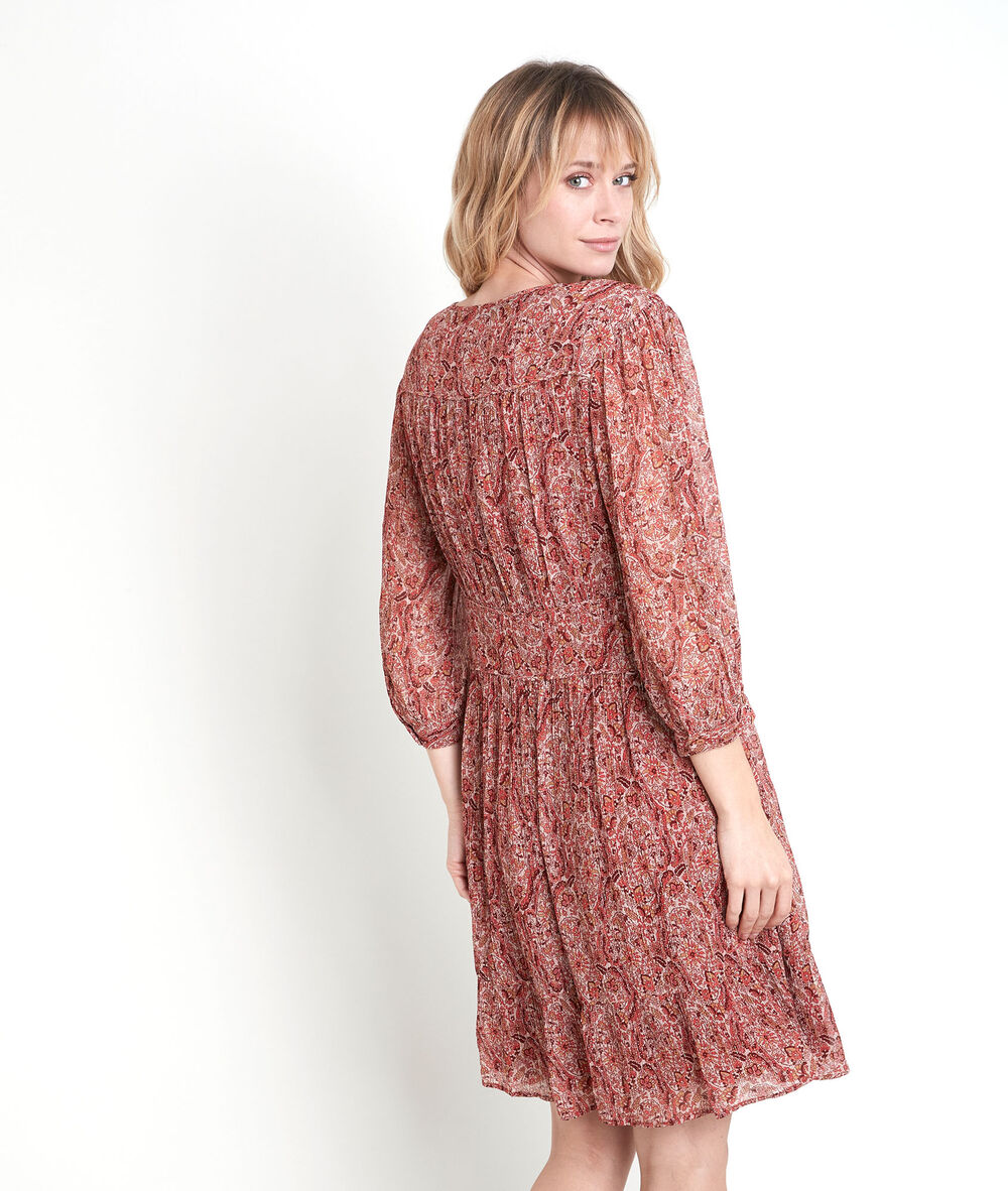 Robe beige imprimée ludmilla beige.