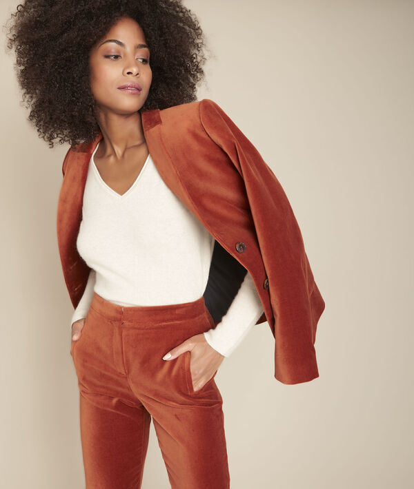 Veste velours acajou Brillance | 1-2-3 Veste velours acajou Brillance PhotoZ | 1-2-3