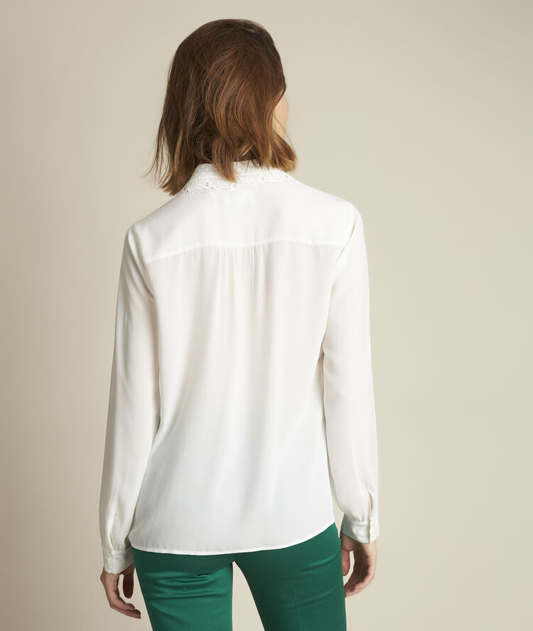 Chemise col fantaisie elina ecru.