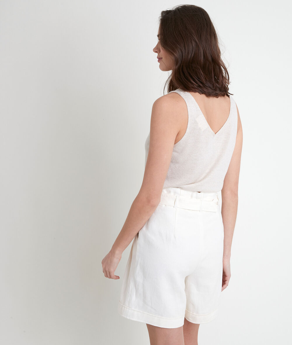 Débardeur en maille doré alizee or.