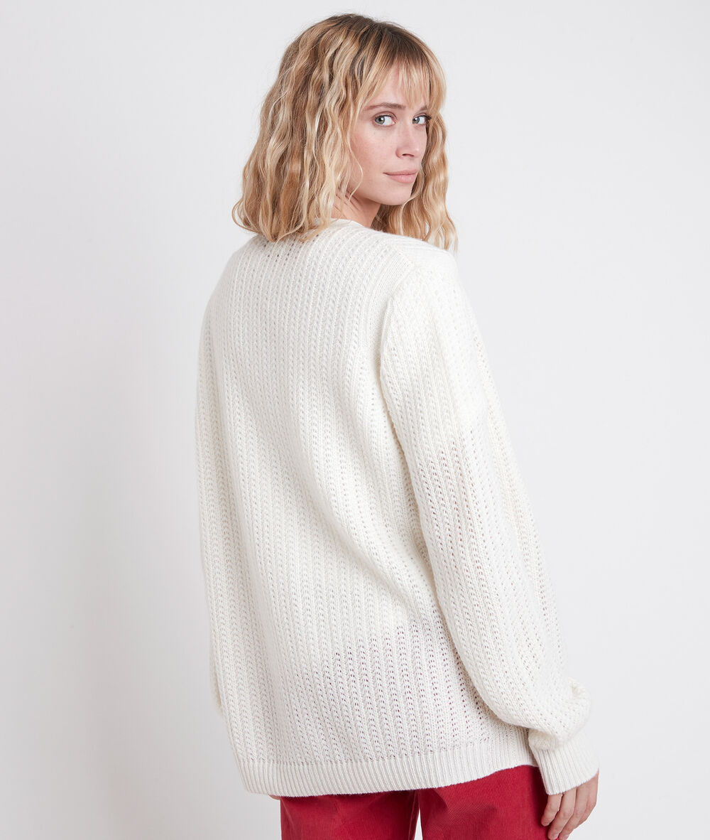 Gilet en laine responsable crème andrea creme.