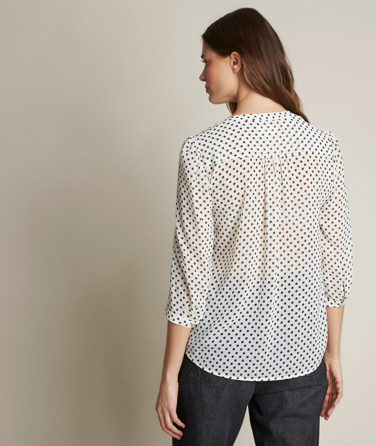Blouse imprimé pois emel ecru.