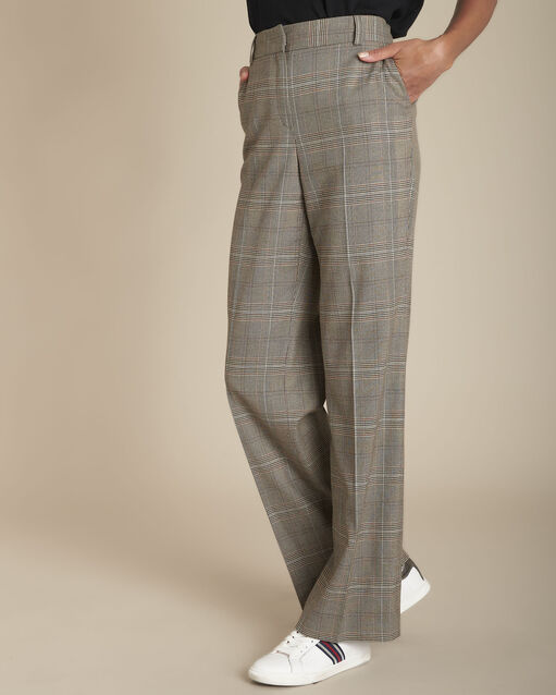 Wijde broek met Prince-de-Galles-print Edouard (1) - Maison 123