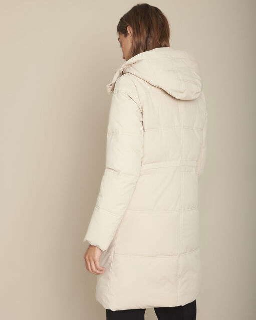Doudoune à capuche greige sorona® dupont™ leonie beige.