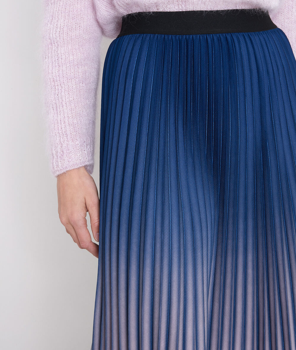 Jupe plissée tie and dye elara marine.