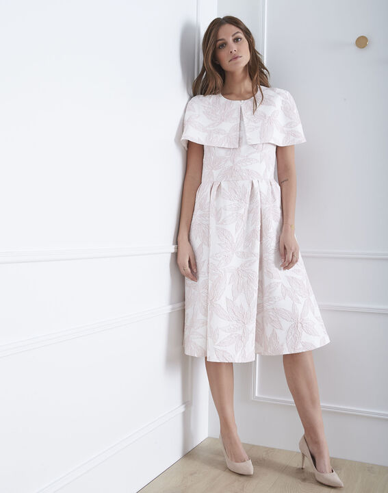Robe poudre jacquard cape Hosana | 1-2-3 Robe poudre jacquard cape Hosana PhotoZ | 1-2-3