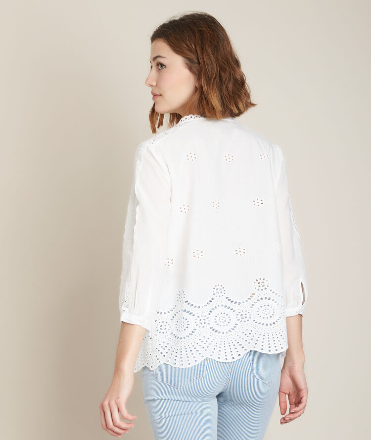Blouse en dentelle elinda ecru.