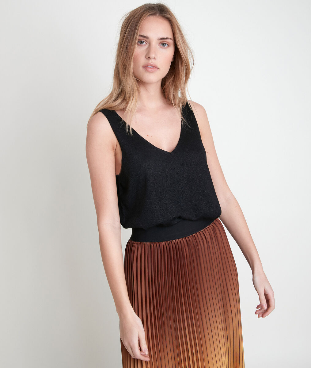 Débardeur en maille noir Alizee | 1-2-3 Débardeur en maille noir Alizee PhotoZ | 1-2-3