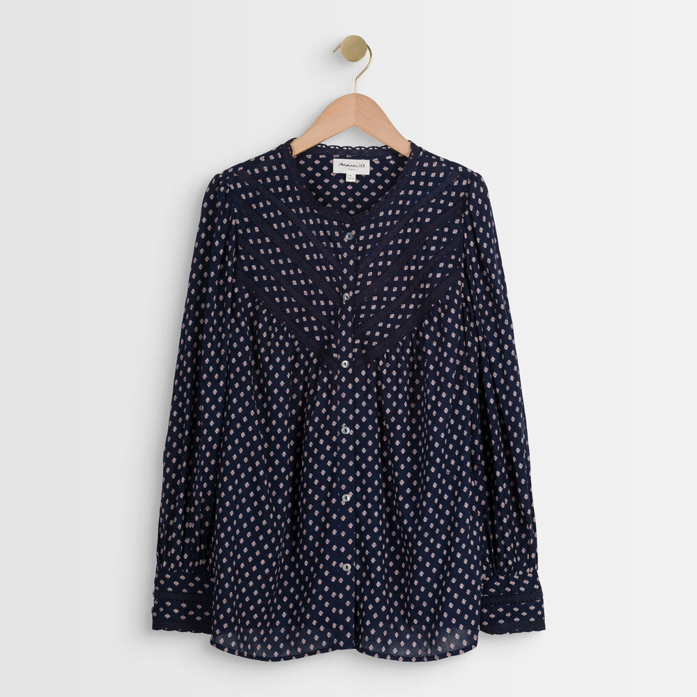 Blouse marine imprimée tomy marine.