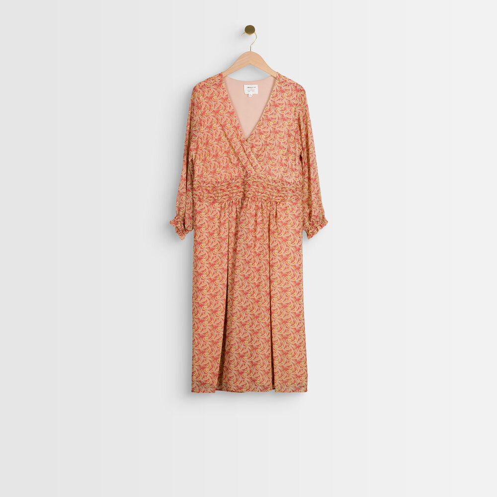 Robe imprimée cleopatre peche.